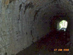 
Twyngwyn Colliery tramway tunnel under GWR TVER, Newbridge, June 2008